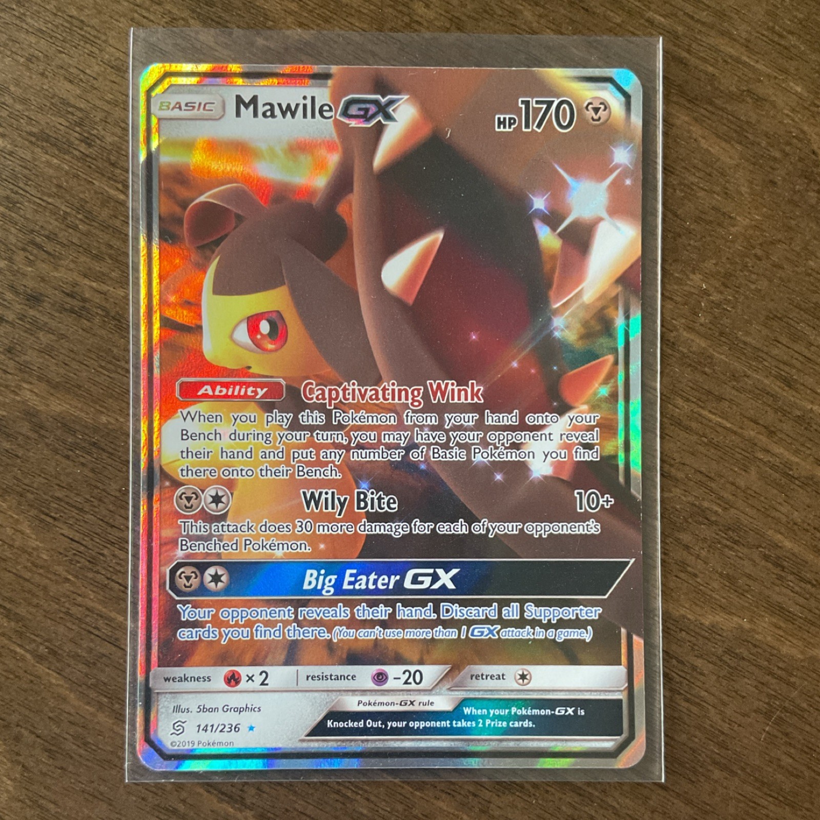 Pokémon Mawile GX SM-Unified Minds Ultra Rare Full Art Holo Card 141/236 NM