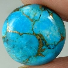 Natural Sky Blue Copper Turquoise Round Cabochon Gemstones 05.50Cts 13x 13x 04mm