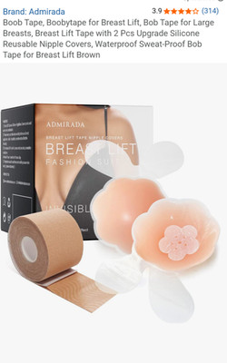 Admirada silicone reuseable Boobytape for breast lift and nipple cover