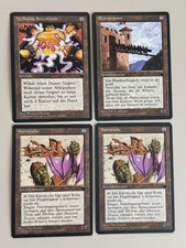 4x Artifact MTG - Renaissance German ©1995 NM eg Cursed Stretch Bench
