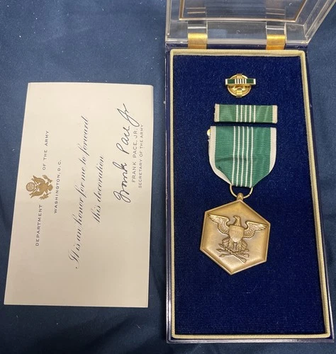 WW2 - Korean War US Army Commendation Medal For Military Merit Set W Case NAMED