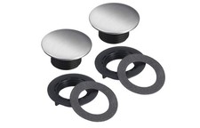 2PCS Kitchen Faucet Hole Cover Brushed Stainless Steel Sink Tap Hole Caps