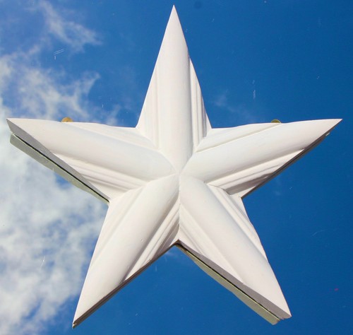 WHITE STAR LINE RMS OLYMPIC 14" SMOKING ROOM COVING STAR EX-HALTWHISTLE