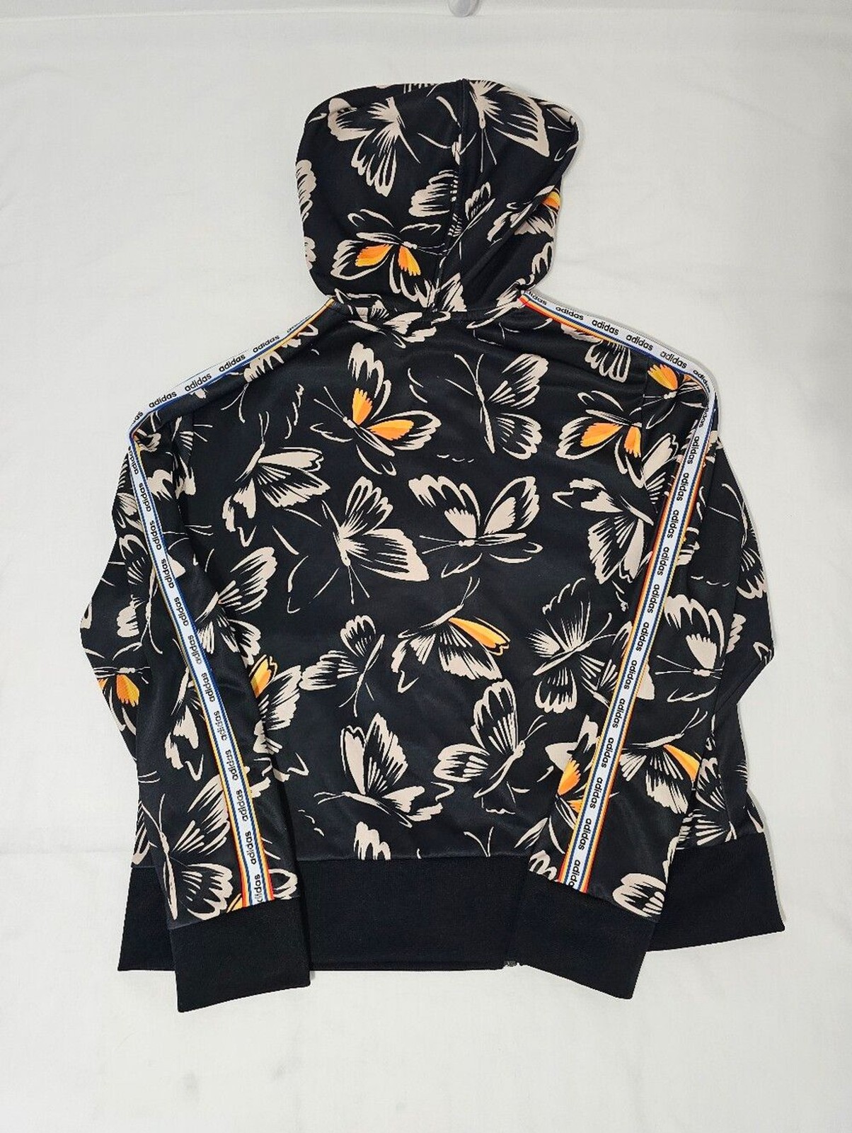 Adidas x FARM Rio Butterfly Print Full Zip Hoodie Jacket XL Women's Floral Track image 3