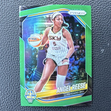 Panini 2025 Prizm WNBA Angel Reese Chicago Sky Green Prizm Parallel Card #92