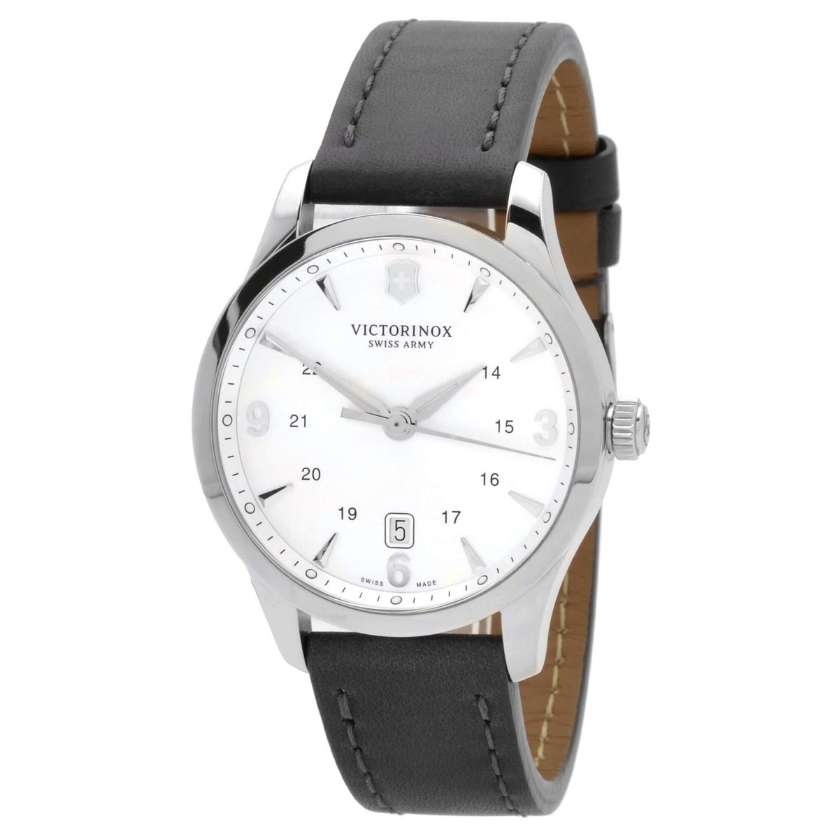 Victorinox Swiss Army Men's Watch Alliance Silver Tone Dial Black