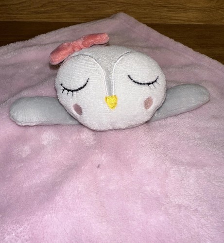 BABY GEAR Rosa Grau Eule Lovey Sicherheitsdecke Plüsch Lovie 13“ 2019 - Bild 2 von 11