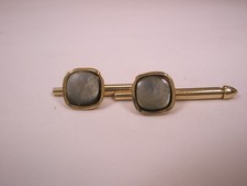 SINGLES 2 5/16" Gray MOP Squares Vintage SWANK Formal Tux Shirt Stud c2019