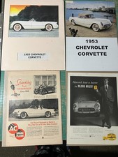 Ready To Display Lot Of 4 1953 Chevrolet Corvette Originalad 2 Calender Ready To Display Lot Of 4 1953 Chevrolet Corvette Originalad 2 Calender