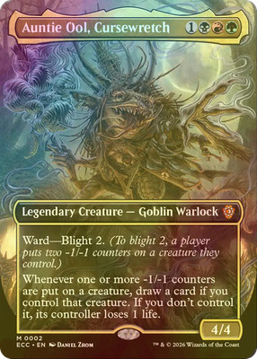 MTG Auntie Ool, Cursewretch FOIL ECC English Full Art