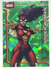 2026 Marvel Topps Chrome Spider-Woman #167 Sapphire Green 56/99