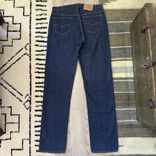 Vintage Levis 501 Dark Hairy Denim Mens Jeans 80s 90s 36x36 Made In The USA