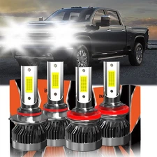 For Chevy Silverado 1500 2007-2021 LED Headlight Kit Bulbs High Low Beam Light