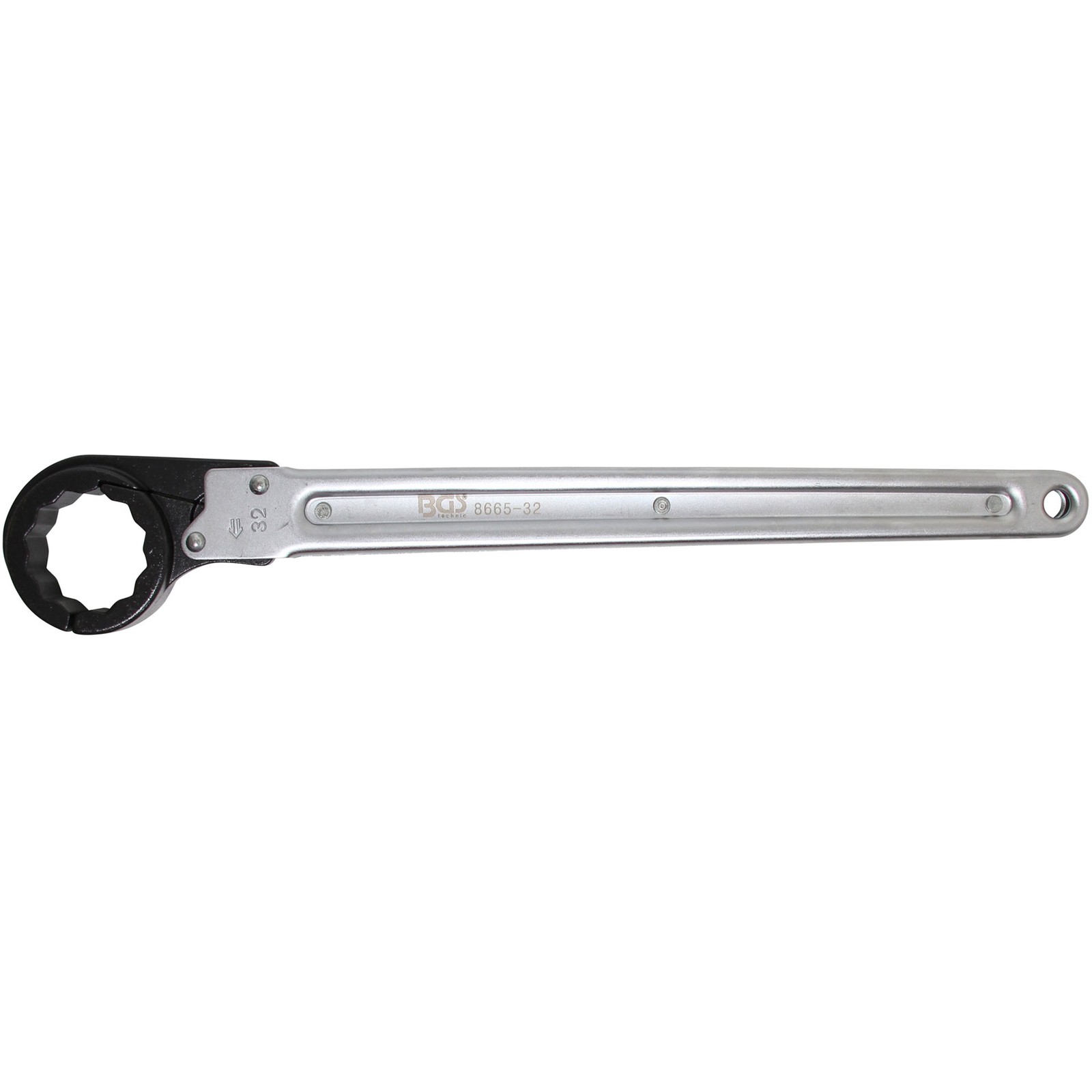 Clé à tuyauter de 32 mm à cliquet BGS Technic pour écrous de frein