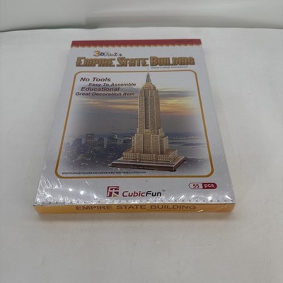 Sealed Cubic Fun 3D Puzzle World s Great Arch 55 Pieces Empire State Building