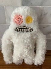 Fuggler Ugly Monster Button Eye Sasquoosh White Plushie 9  