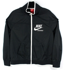 Nike Sportswear Track Jacket Womens M Black Full Zip Logo Athleisure Lightweight