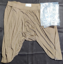 Genuine New US Military Base Layer Thermal ECWCS Long Johns NOS Brown - XL
