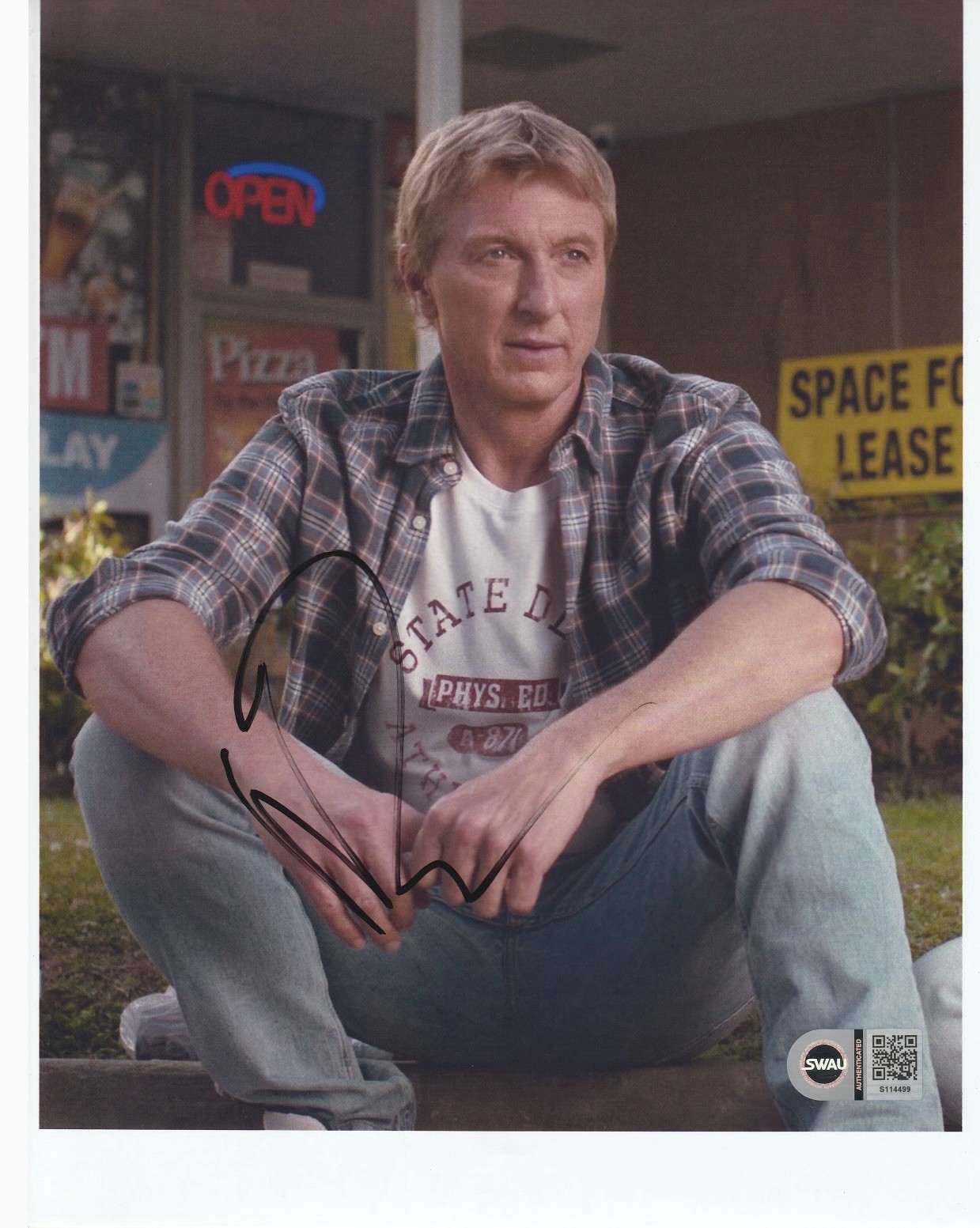 WILLIAM ZABKA SIGNED 8x10 PHOTO KARATE KID MOVIE AUTOGRAPH SWAU COA CERT 7