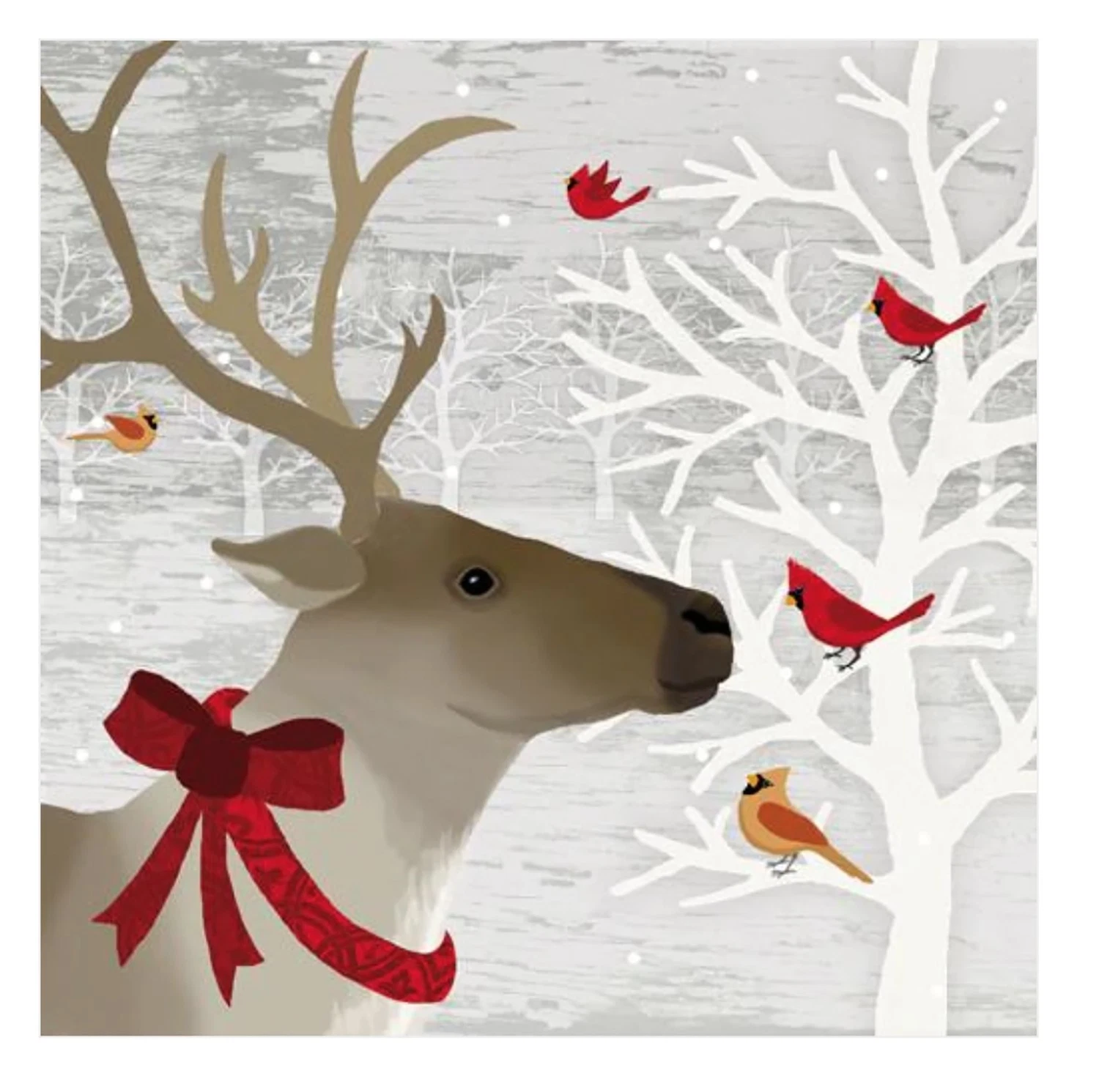 Deer Friends Paper Beverage Napkins - Thumbnail 3