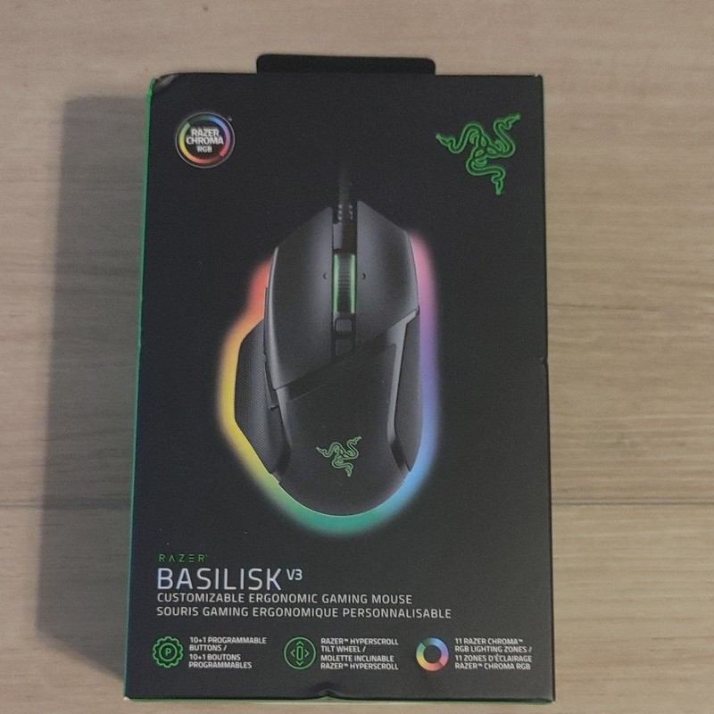 Razer Basilisk V3 Wired USB-A Optical Gaming Mouse 26000 DPI 11-Button Black