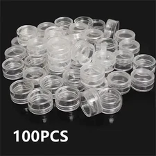 Hot New 50/100pcs 2.5ml Cosmetic Bottles Containers Pot Sample Clear Cream Jar