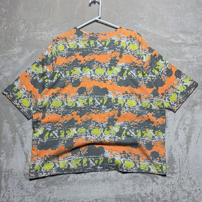 #ad Vintage 90s Ocean Pacific T Shirt Fits Boxy XL Abstract Stripe One Planet Surf $28.88