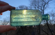 Very Iridescent Rumford Chemical Works Teal Bottle 