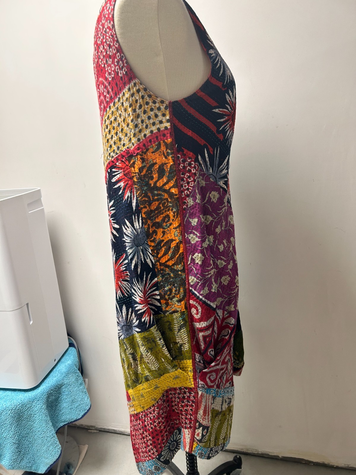 Mintz Meiko Reversible Patchwork Kantha Tunic/Dre… - image 6