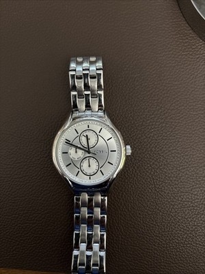 Fossil Damen Armbanduhr Edelstahl Silber Strass