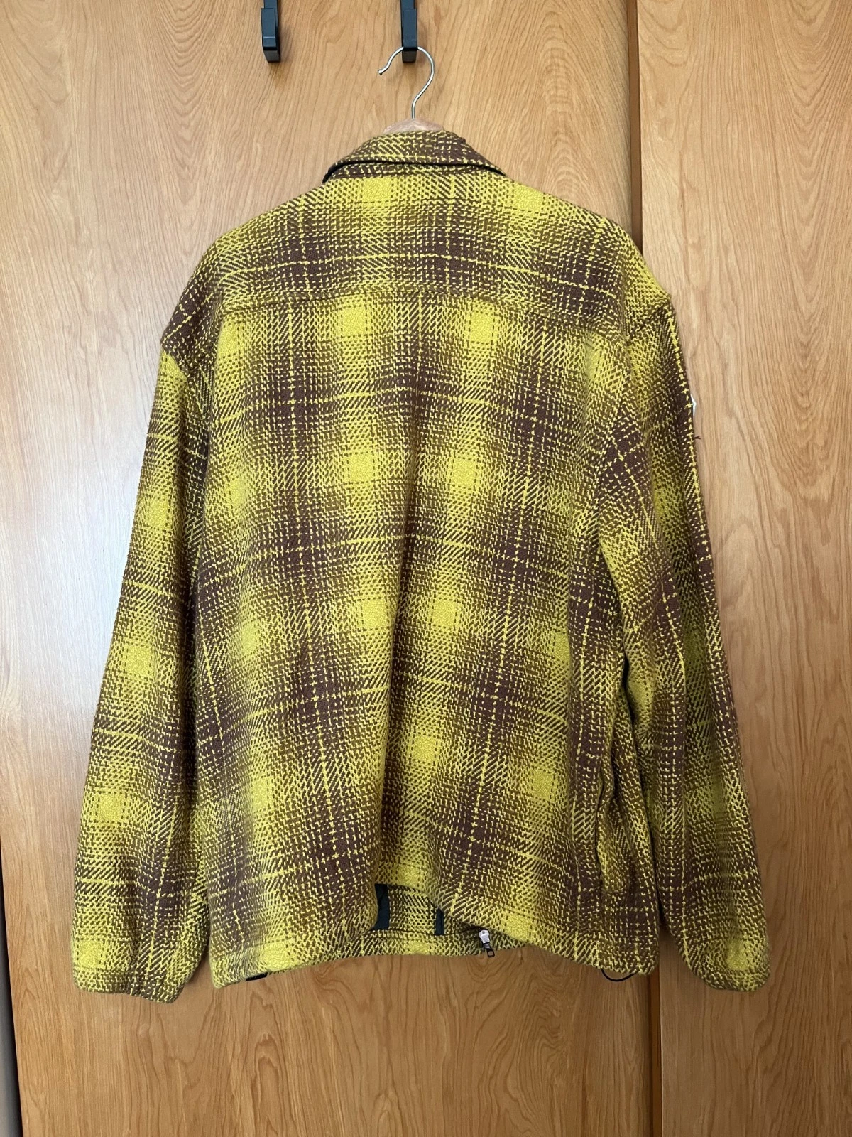 Prana Flannel Shirt Zip Shirt Jacket - Yellow / Brown - Men's XL image 2