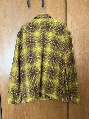 Prana Flannel Shirt Zip Shirt Jacket - Yellow / Brown - Men's XL image 2