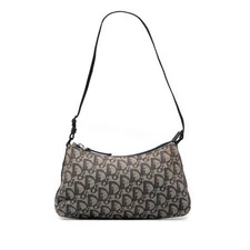 Authenticated Dior Diorissimo Trotter Pochette Blue Canvas Fabric Shoulder Bag