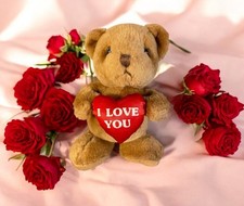 Vintage Russ I Love You Red Heart Teddy Bear 8  Valentines Plush