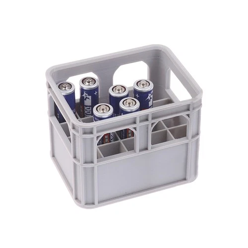 3D Battery Storage Box No. 5 AA No. 7 AAA Battery Stackable Storage Basket