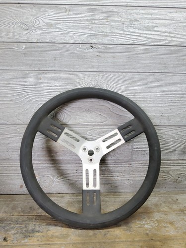 LONGACRE RACING STEERING WHEEL 3 SPOKE ALUMINUM BLACK 15" JR-00