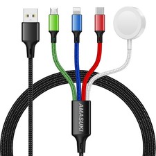 4-in-1 Apple Watch iPhone Charger Multi Charging Cable 4FT USB C