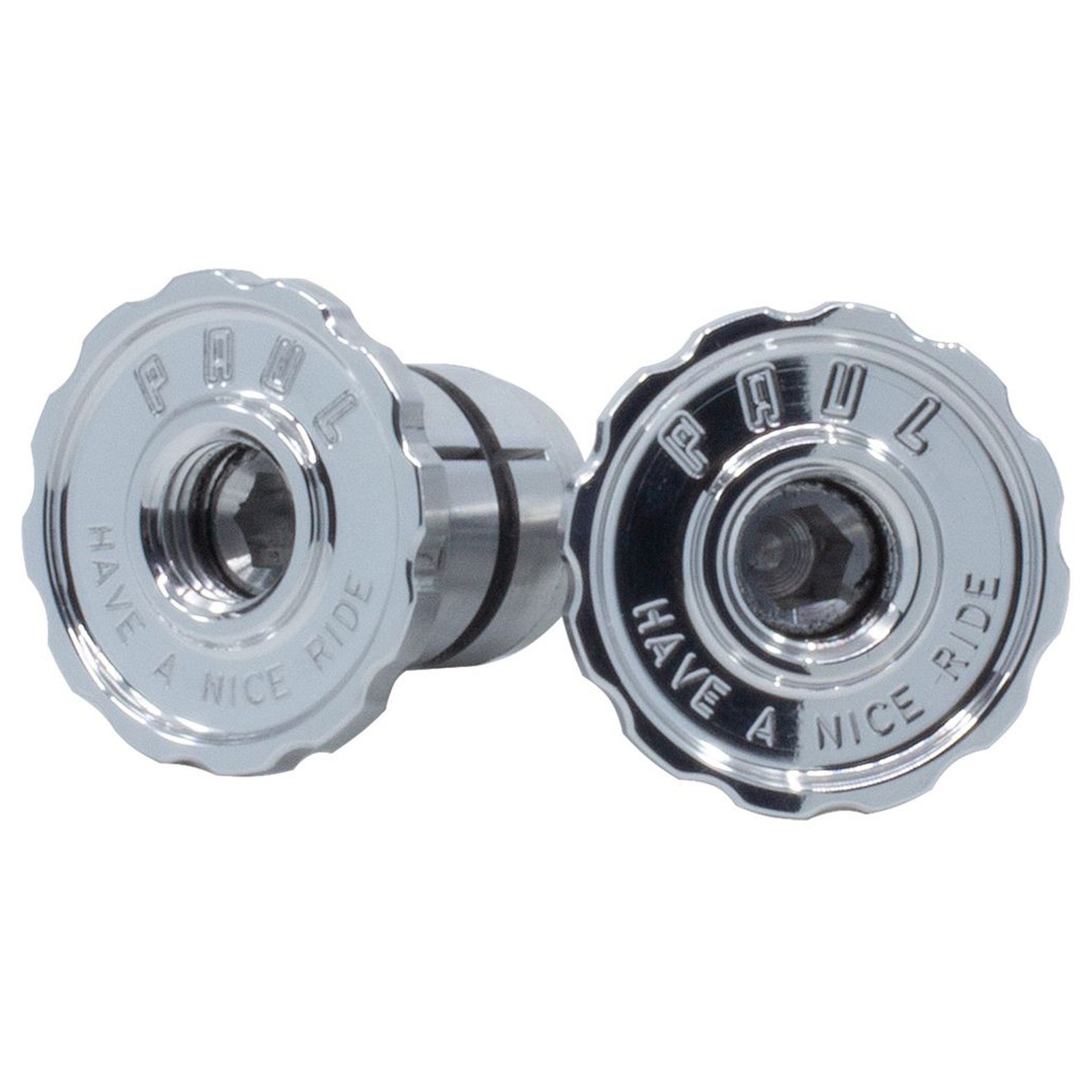 Paul Aluminum Polished Bar End Plugs - CNC Machined Wedge Fit Lightweight 22g 26590₽
