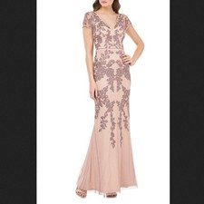 JS Collections Beaded Pink Mermaid Gown Size 8