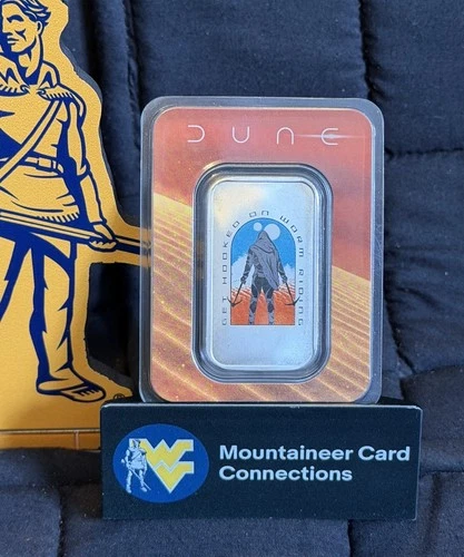 DUNE “Get Hooked on Worm Riding” 1oz .999 SILVER Colorized Bar - Sealed