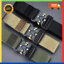 Men Casual Military Tactical Army Adjustable Quick Release Belts Pants Waistband