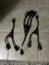 Lot of 3 Triple Dual Y Splitter Power Strip O...