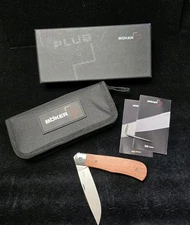 Boker Plus Bonfire Bubinga Folding Knife - 3.32" D2 Steel Blade with Liner Lock