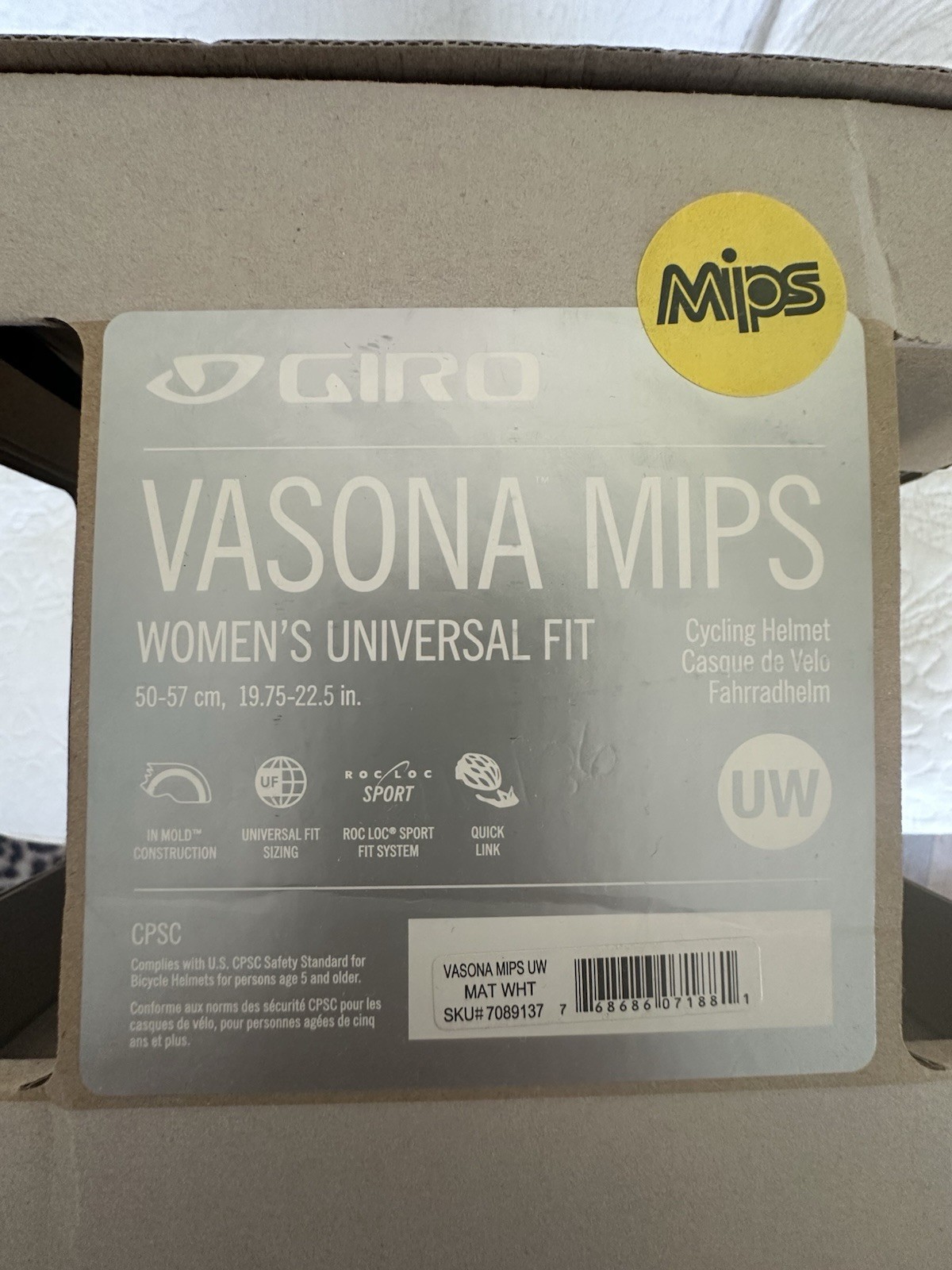 Women&rsquo;s Cycling Helmet Universal Fit MIPS. 50-57 Cm 19.75-