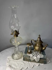 Antique "Dabs" Brand Oil Kerosene Lamp made in Portugal Circa Late 1800s