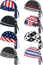 Foaincore 8 Pack Do Rag Skull Caps for Men Sweat Wicking Doo Rags Cooling
