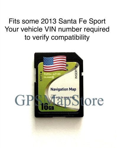 2013 Santa Fe Sport 4 Cylinder GPS Navigation Memory SD Card U.S Map 4Z100