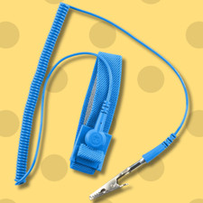 Anti-Static Wrist Band ESD Grounding Strap Prevents Static Build Up, Blue