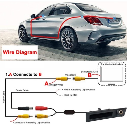 Trunk Handle rearview Camera for BMW 3 5 series X1 X3 X4 F25 F30 F32 F36 Parking - Picture 4 of 6