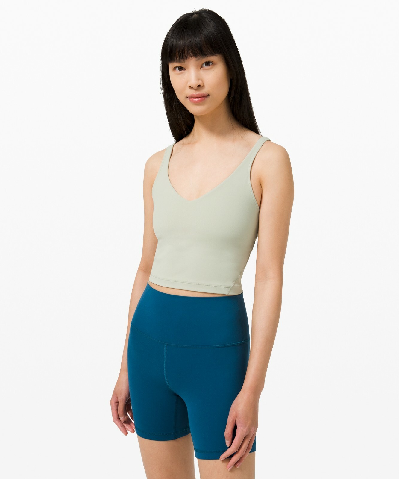 NEW Women Lululemon Align Cropped Tank Top Green Fern Size 8 & 10